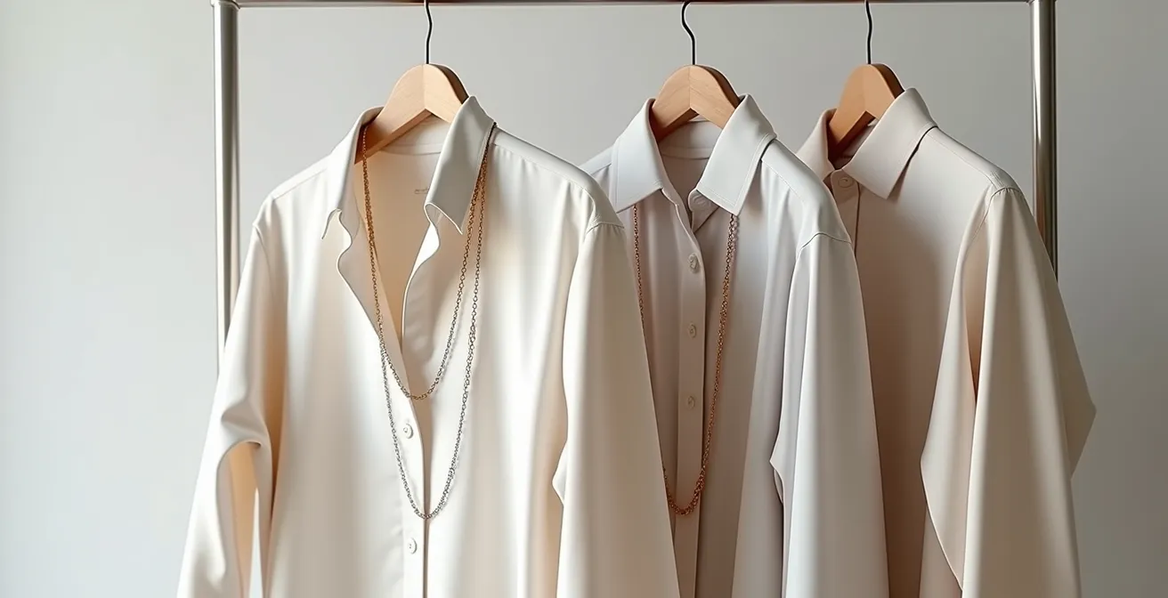 Verschiedene Kettenlängen an unterschiedlichen Ausschnitten demonstriert