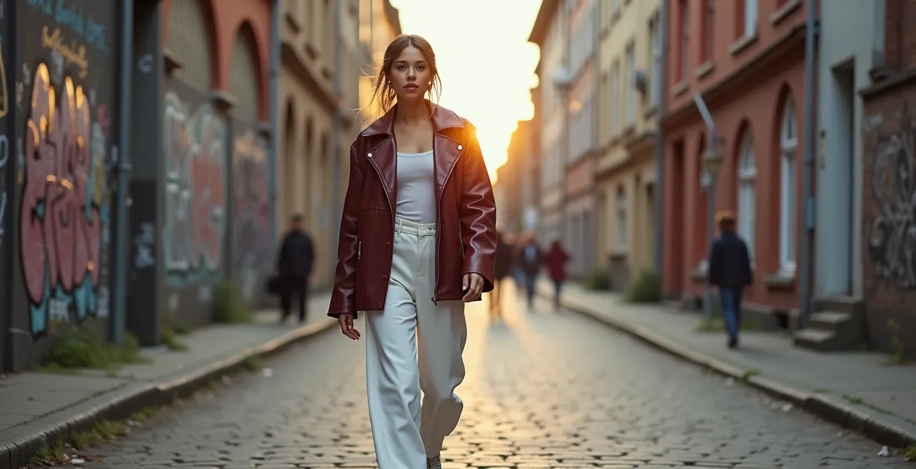 Moderne Vintage-Kombination im typischen Berliner Streetstyle