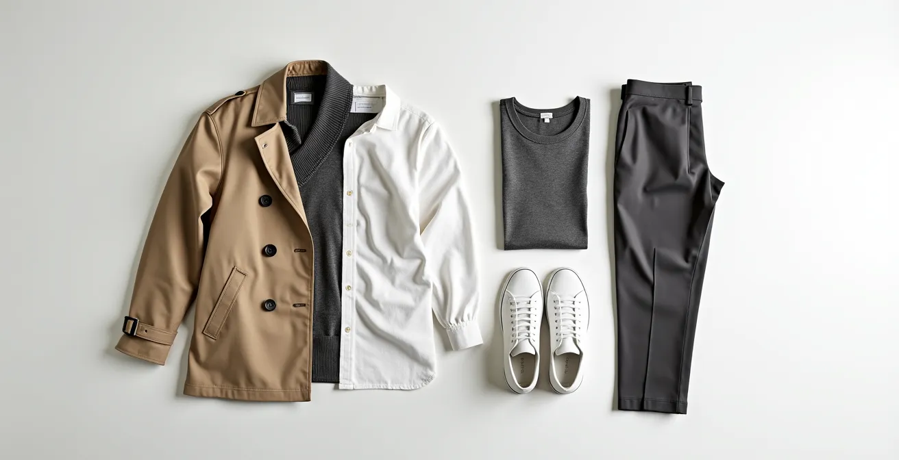 Die fünf wichtigsten Kleidungsstücke für den skandinavischen Stil arrangiert