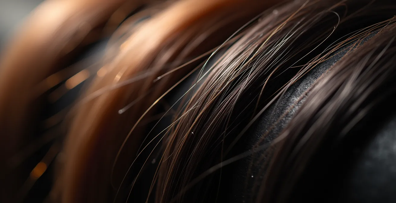 Mikroskopische Nahaufnahme der Haarschuppenschicht in verschiedenen Porositätszuständen