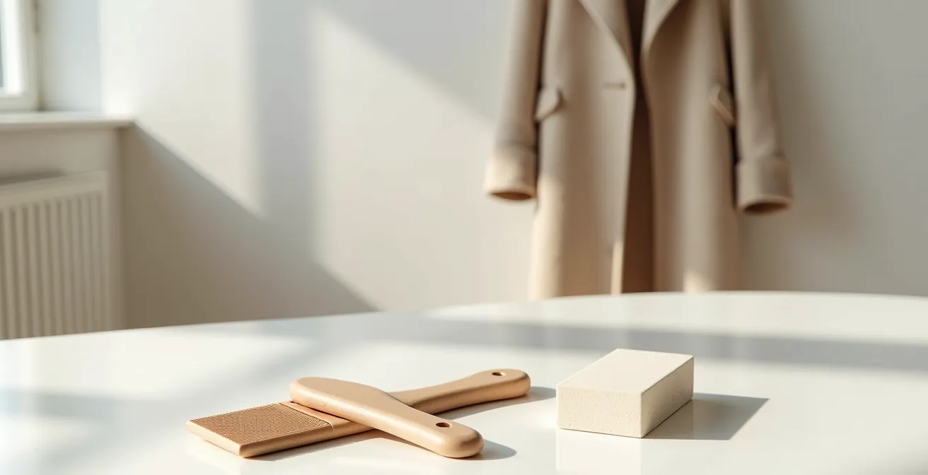 Professionelle Werkzeuge zur schonenden Pilling-Entfernung bei hochwertigen Mänteln